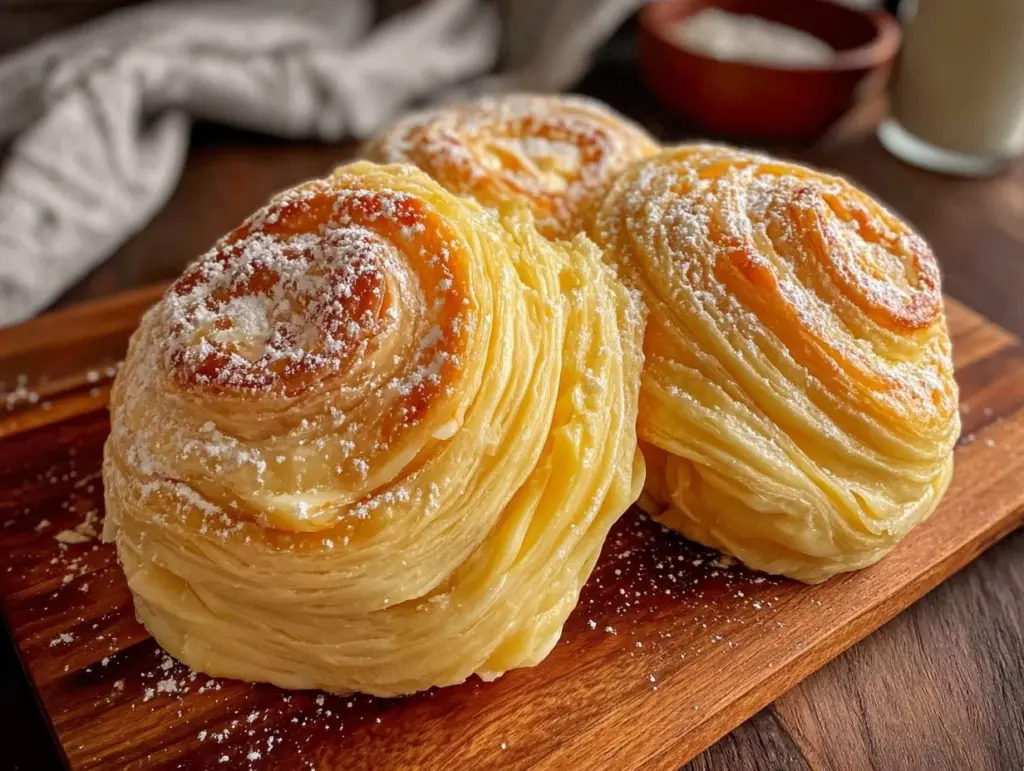 croissant dough with lamination folds - featured image