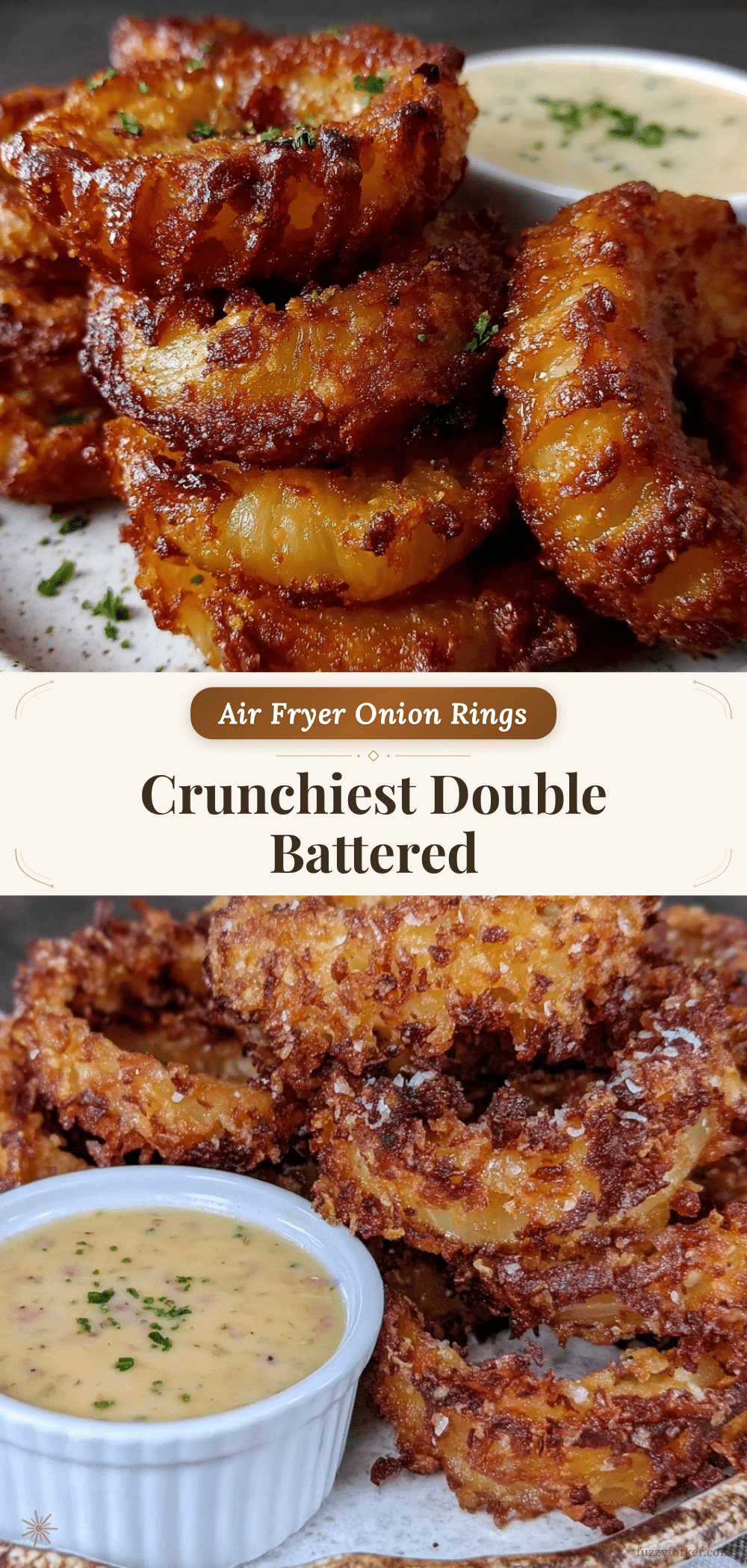 double-battered air fryer onion rings recipe