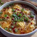 easy comforting egg drop soup - featured image