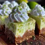 easy creamy no bake key lime pie bars - featured image