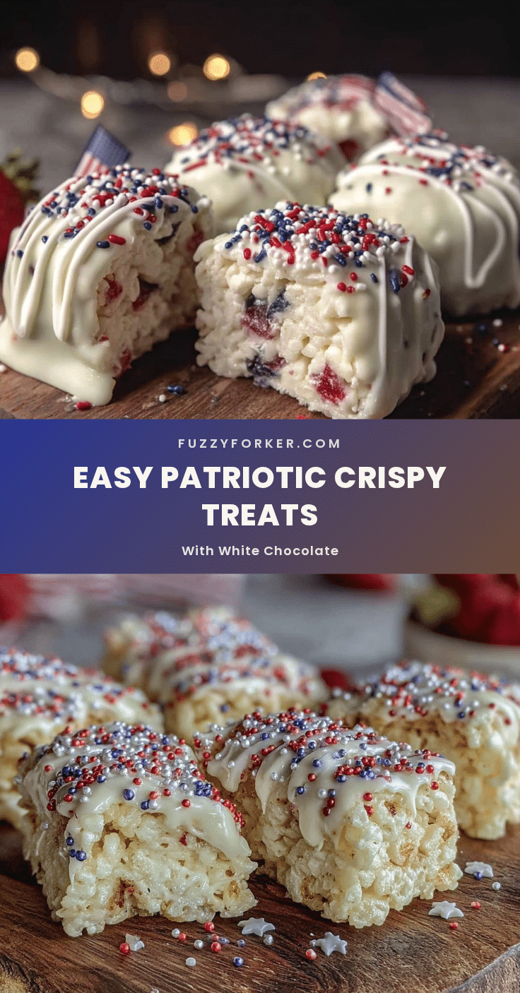 Easy Patriotic Rice Krispie Treats recipe