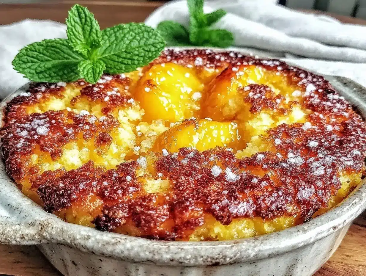 easy peach cobbler dump cake preparation steps