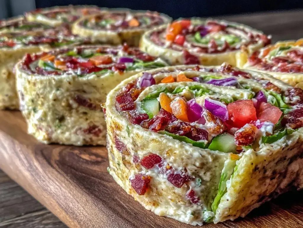 Easy Rainbow Veggie Pinwheels - featured image