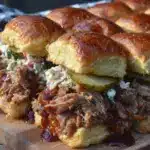 easy tailgate pulled pork sliders - featured image