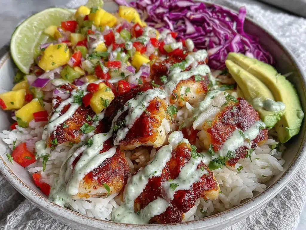 fish taco bowl - featured image