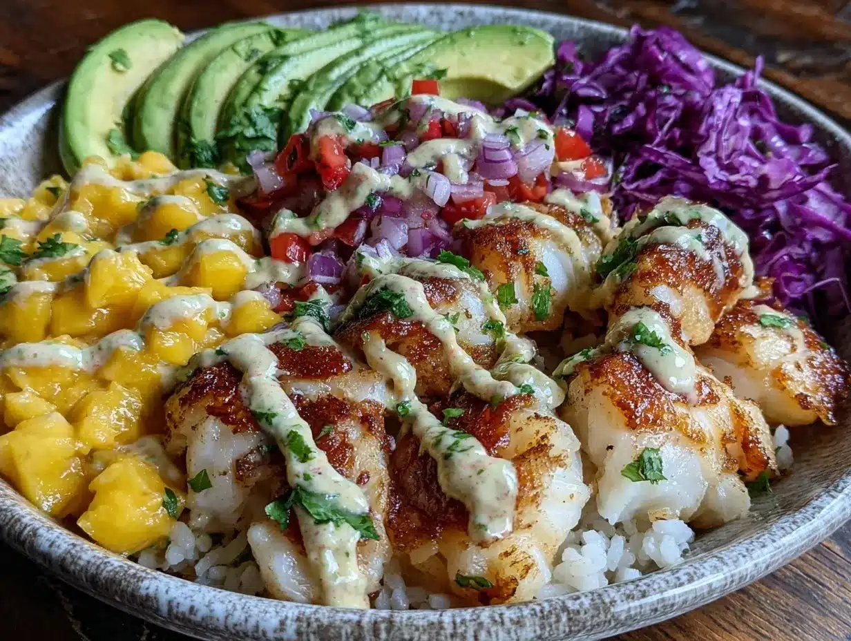 fish taco bowl preparation steps