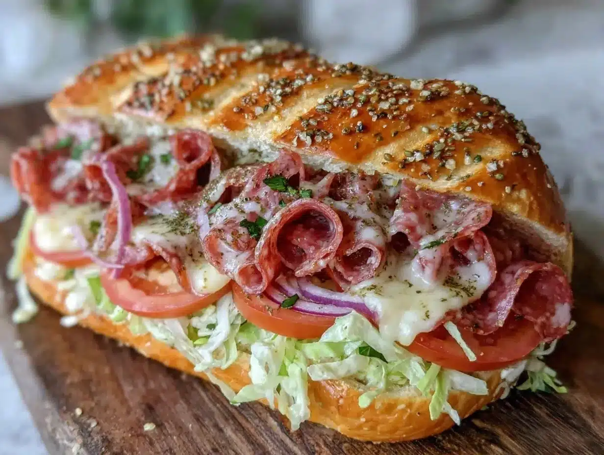 flavorful Italian chopped sandwich preparation steps