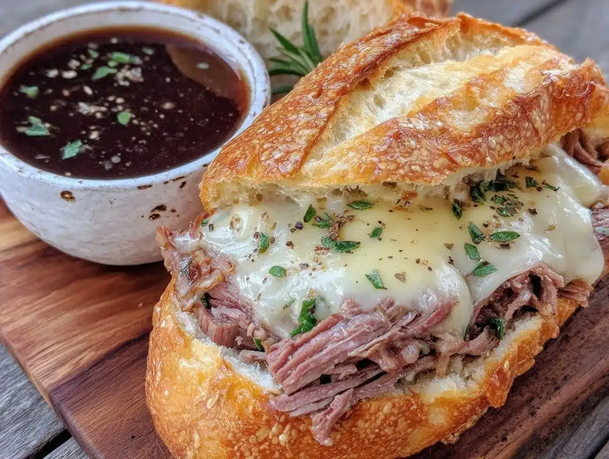 French Dip Sandwich preparation steps