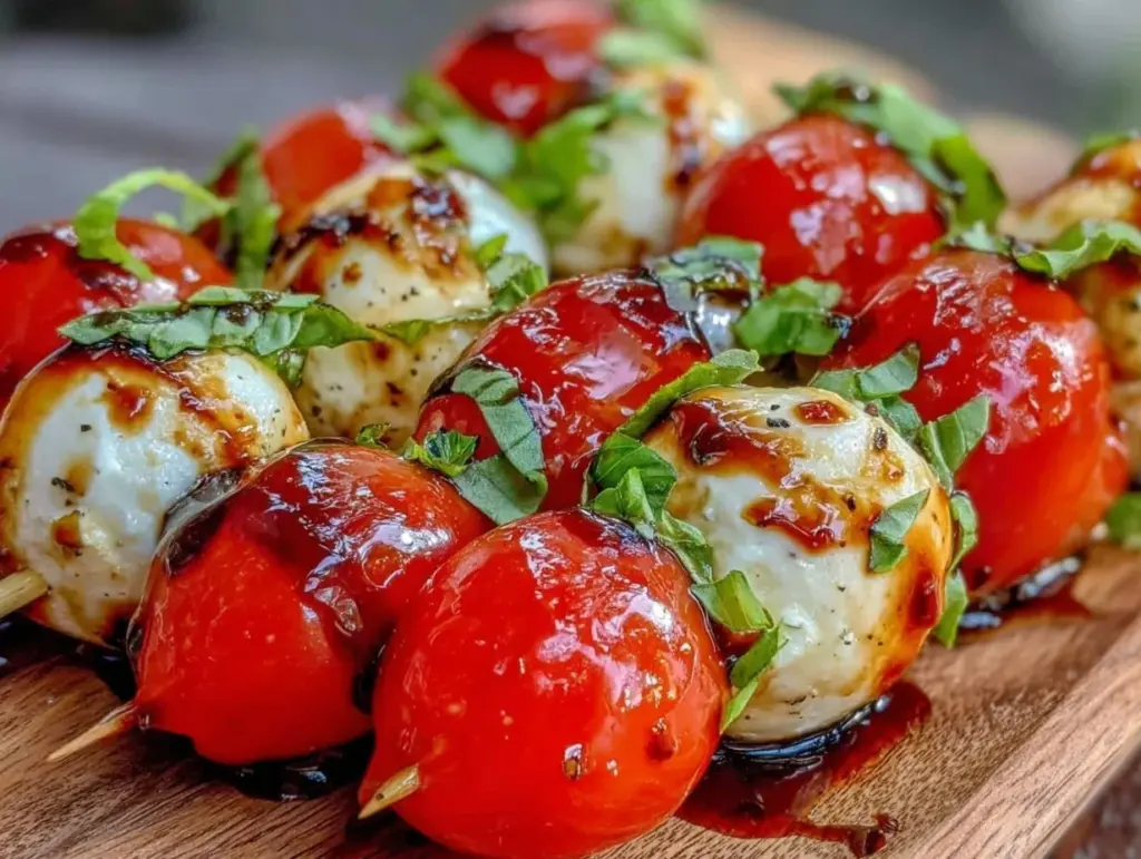 fresh caprese skewers - featured image