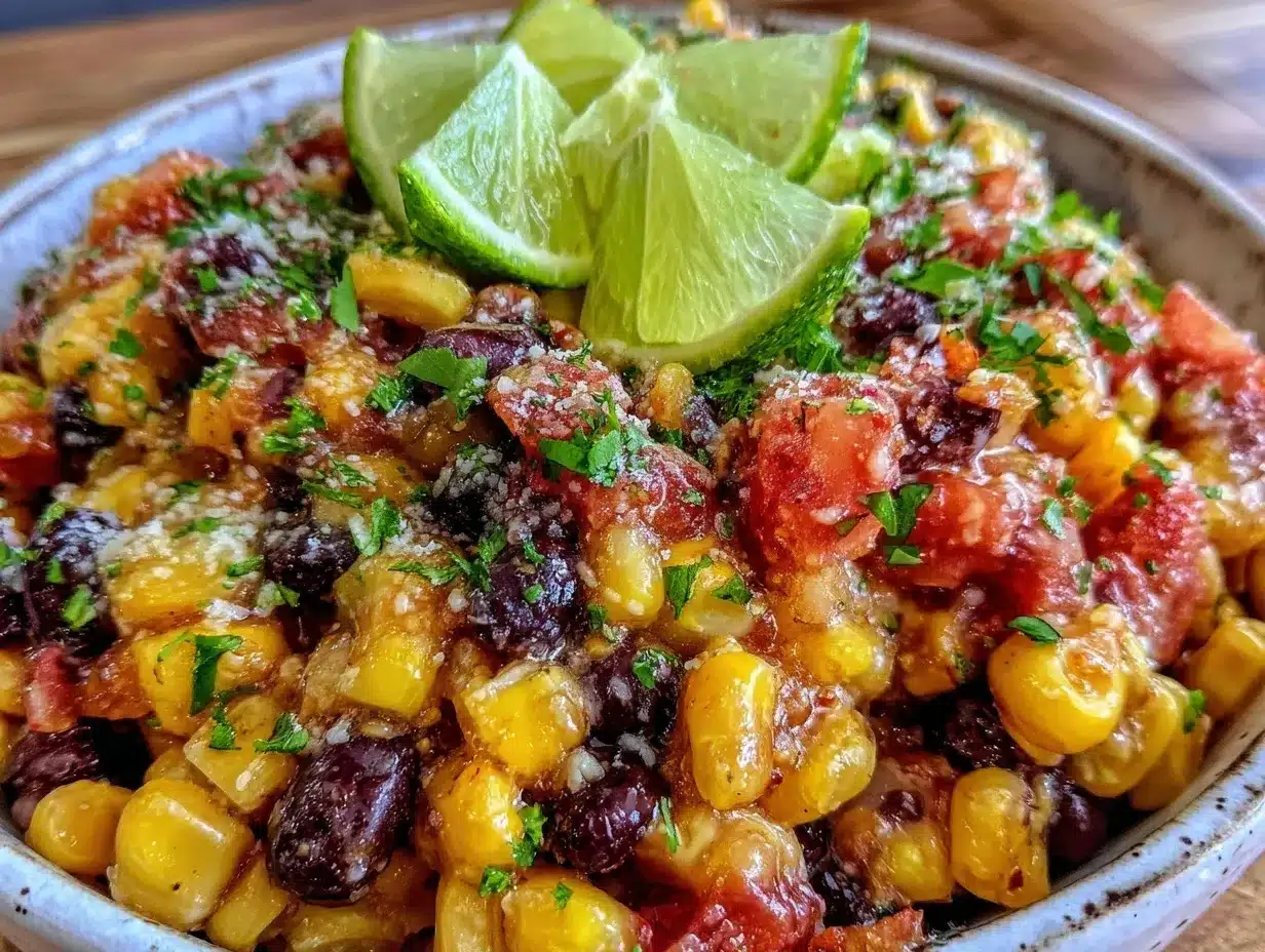 Fresh Corn and Black Bean Salsa preparation steps