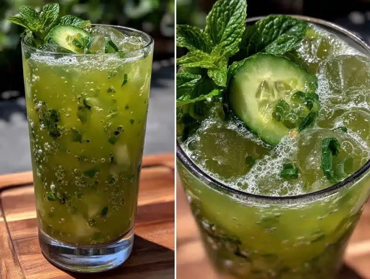 fresh cucumber mint agua fresca preparation steps