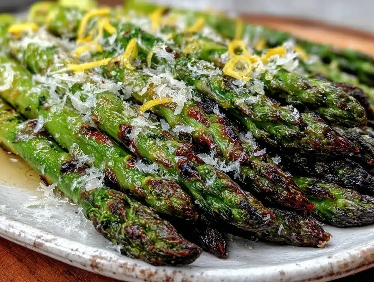 fresh grilled asparagus preparation steps