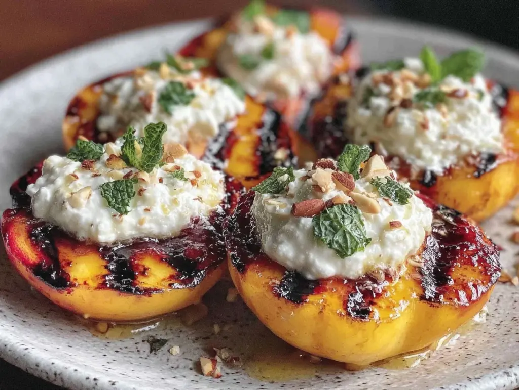 fresh grilled peaches - featured image