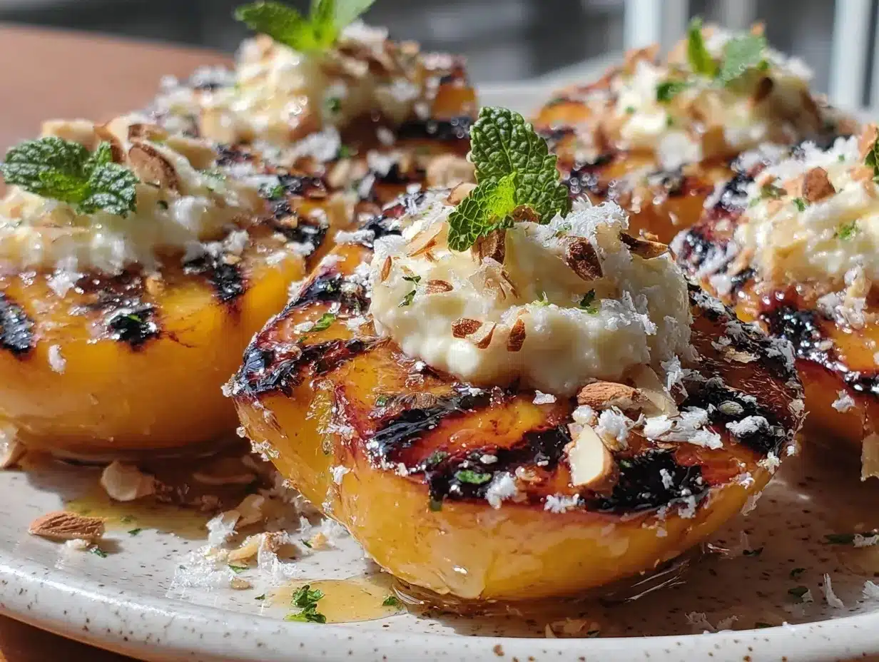 fresh grilled peaches preparation steps
