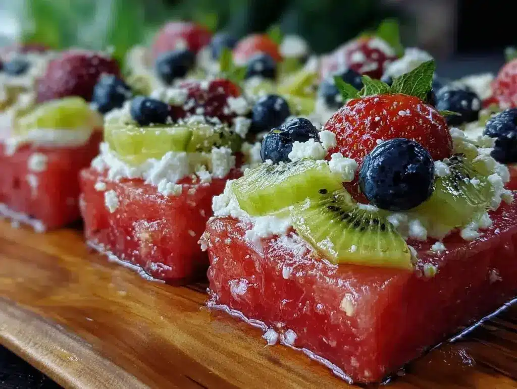 fresh watermelon pizza slices - featured image
