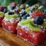 fresh watermelon pizza slices - featured image