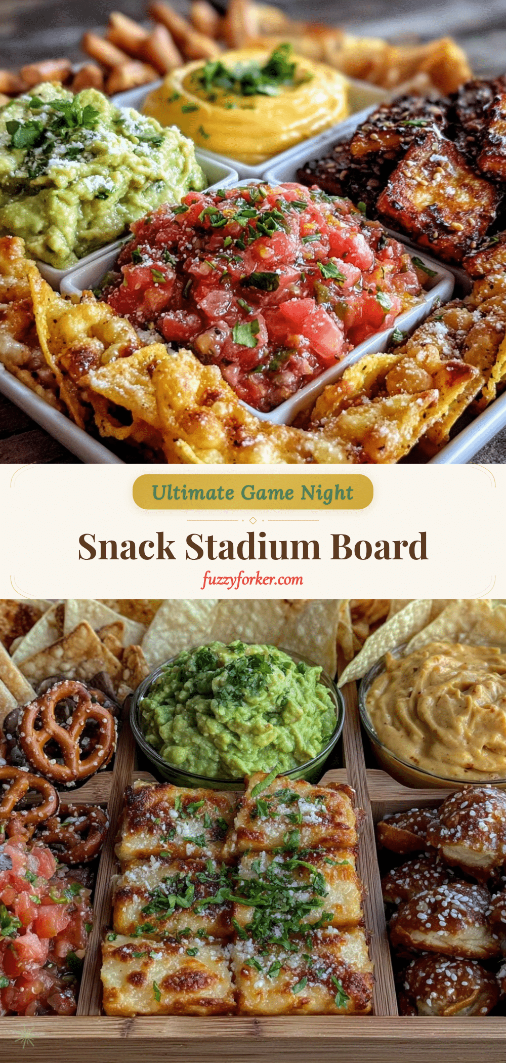 game night snack stadium board recipe