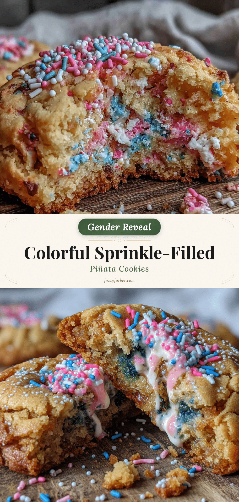gender reveal cookie piñata recipe