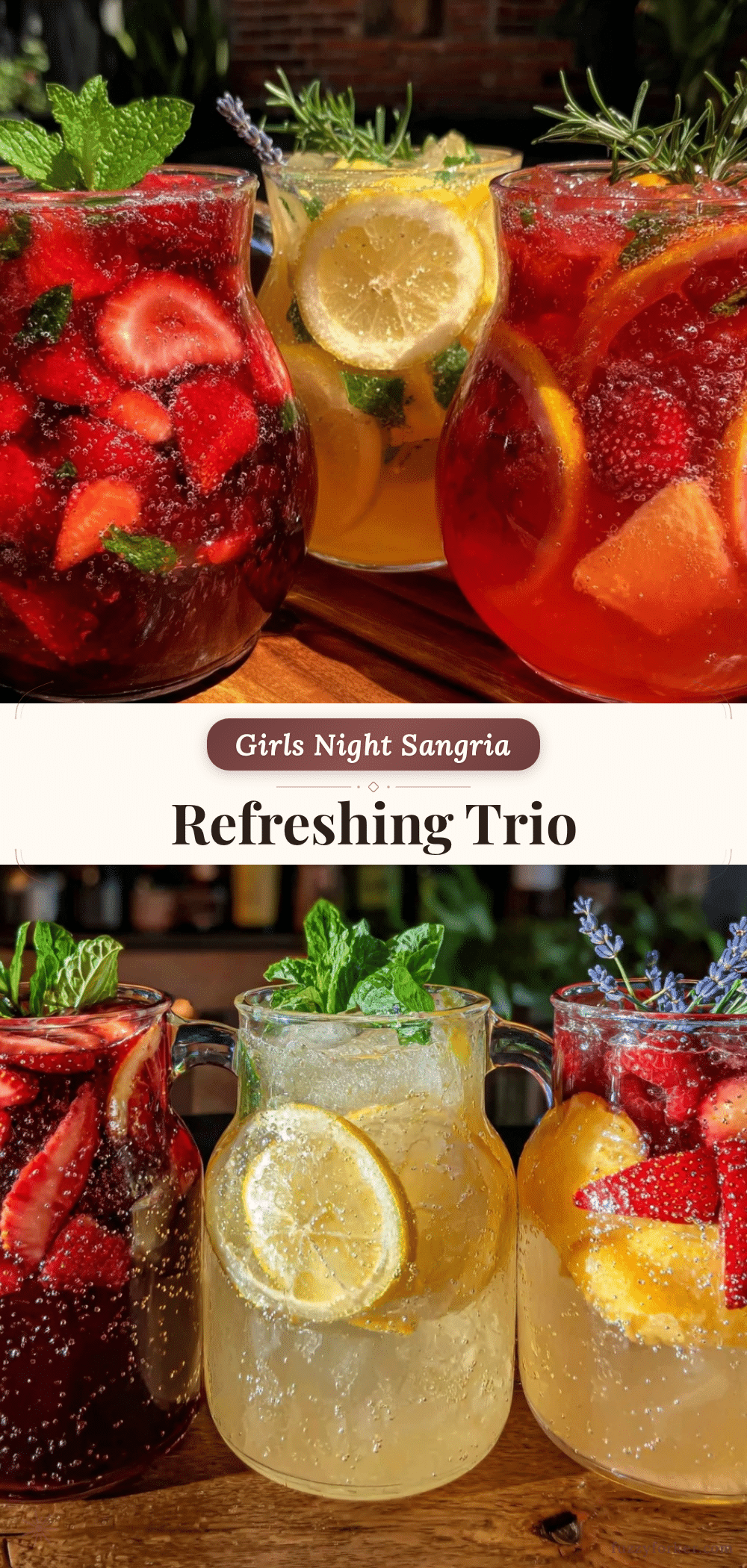 girls night sangria pitcher trio recipe