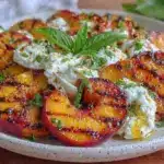 grilled peach and burrata salad - featured image