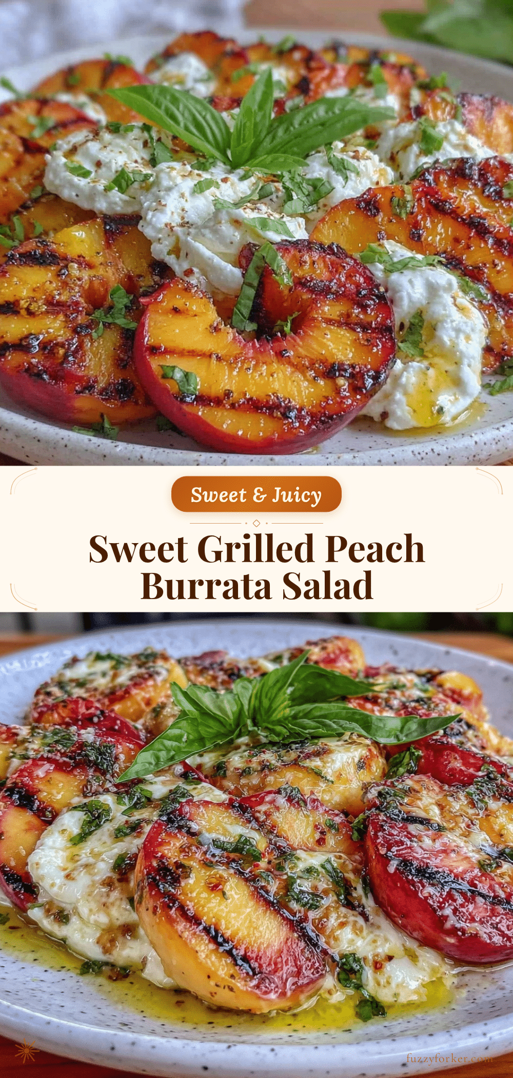grilled peach and burrata salad recipe