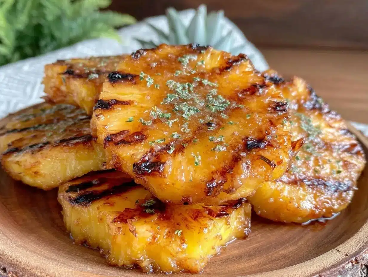 grilled pineapple with cinnamon butter preparation steps