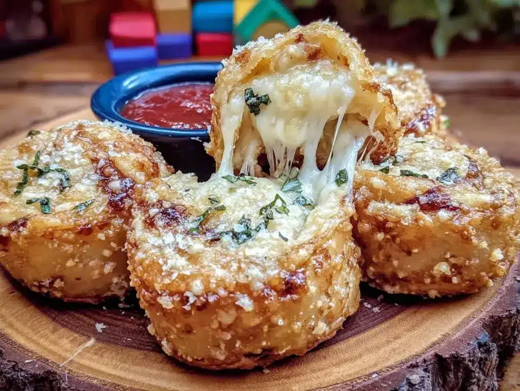 homemade mozzarella pizza rolls - featured image