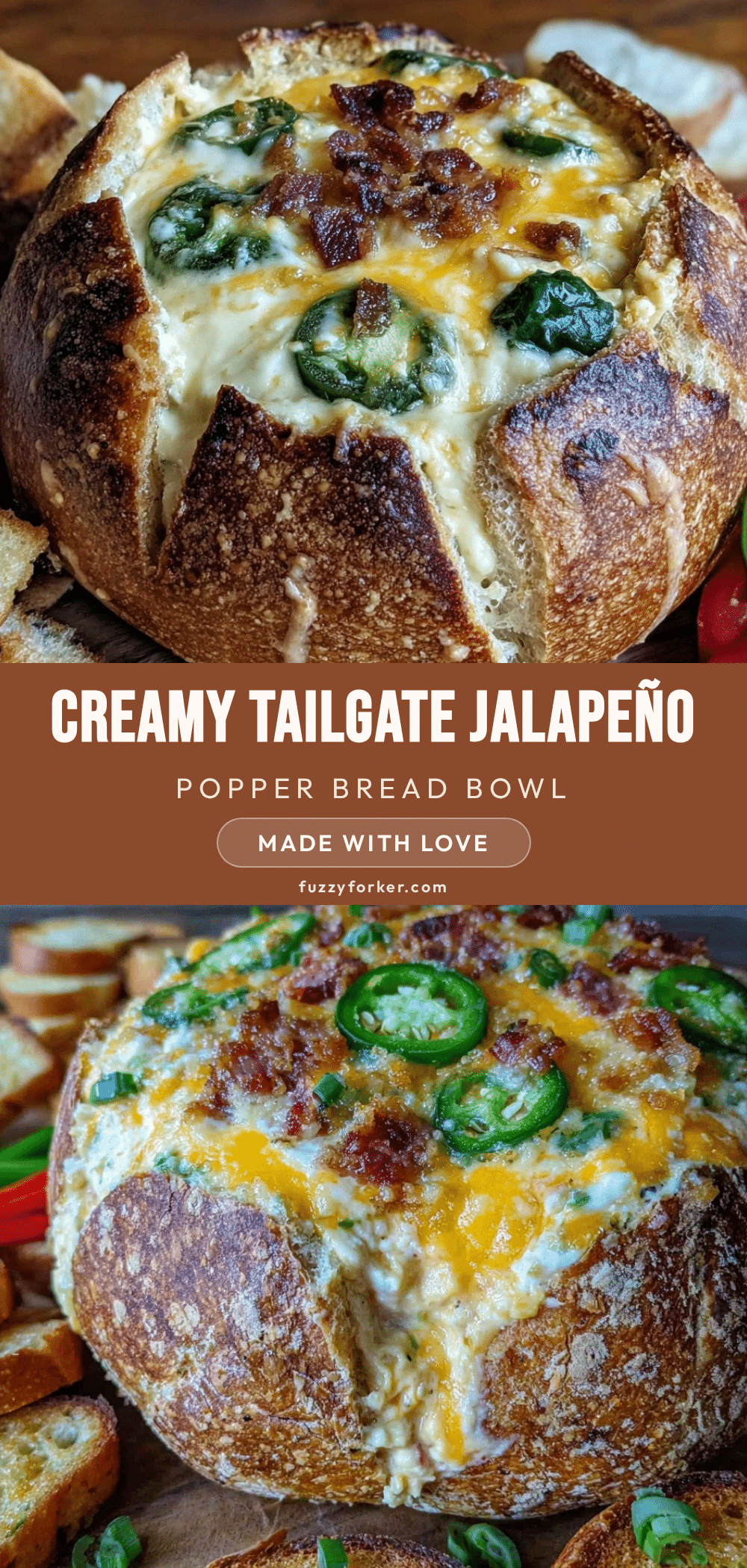 jalapeño popper dip bread bowl recipe