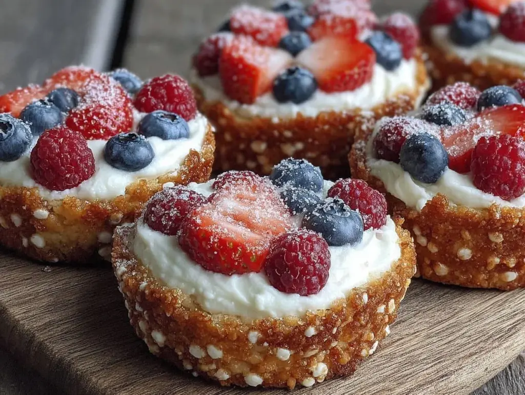 mini American flag fruit pizzas - featured image