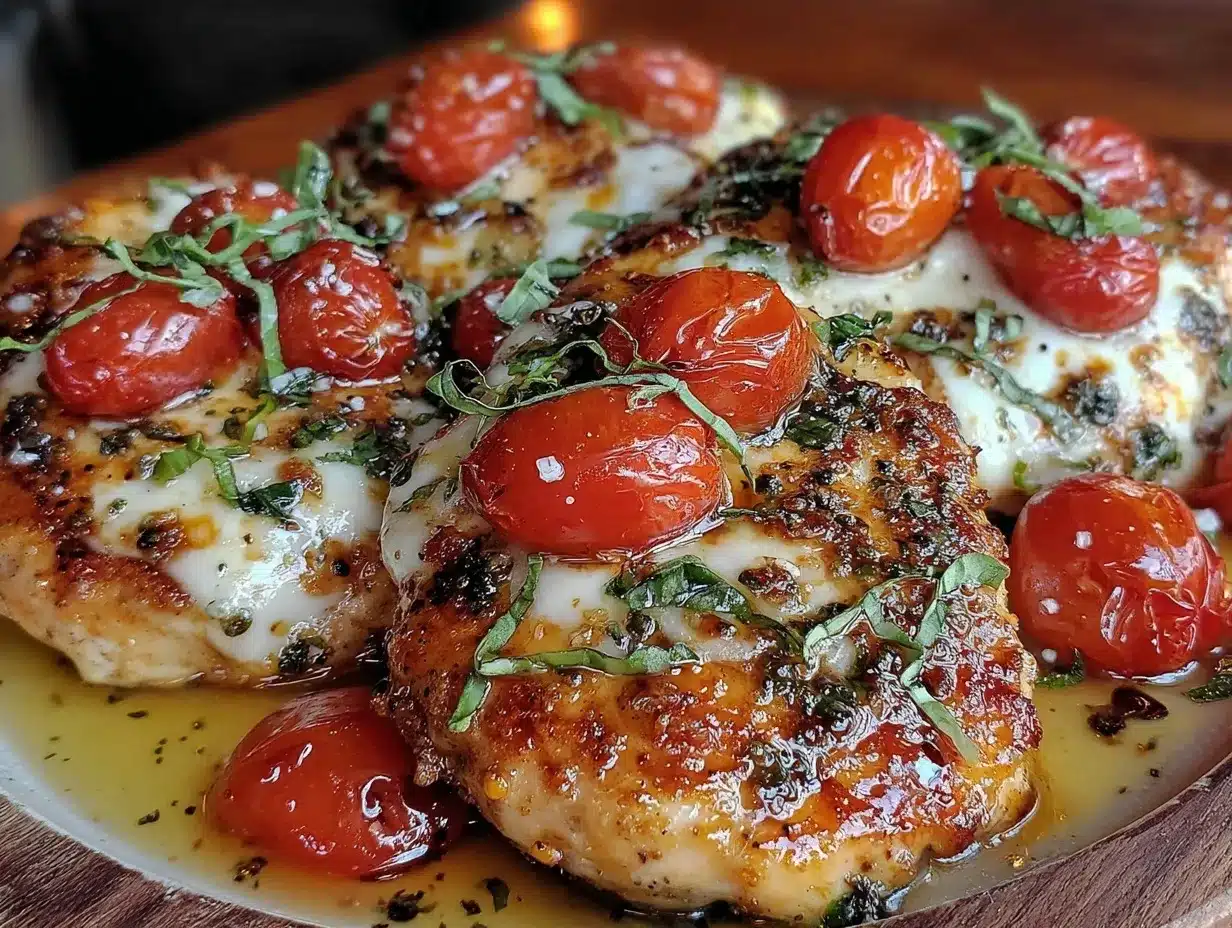 one-pan caprese grilled chicken preparation steps