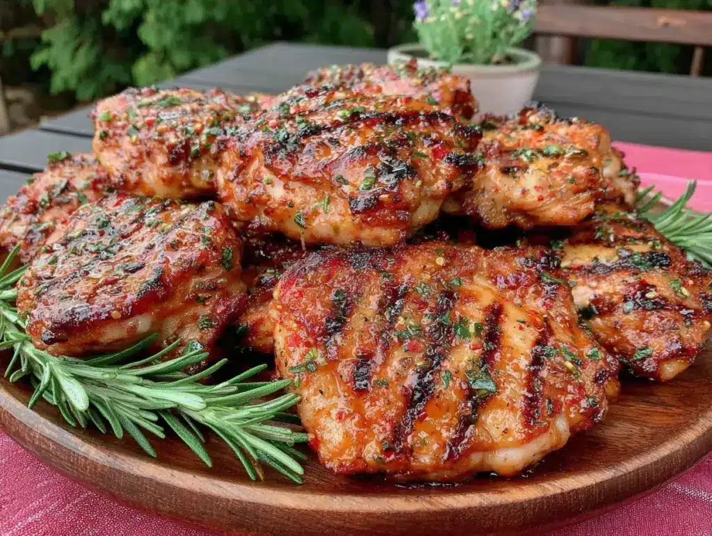 overnight marinated chicken thighs - featured image