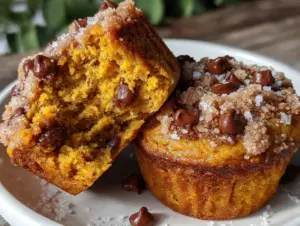 pumpkin chocolate chip muffins - featured image