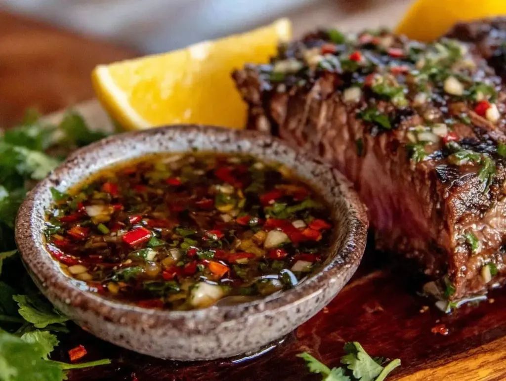 quick blender chimichurri sauce - featured image