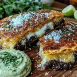 quick crispy black bean quesadilla - featured image