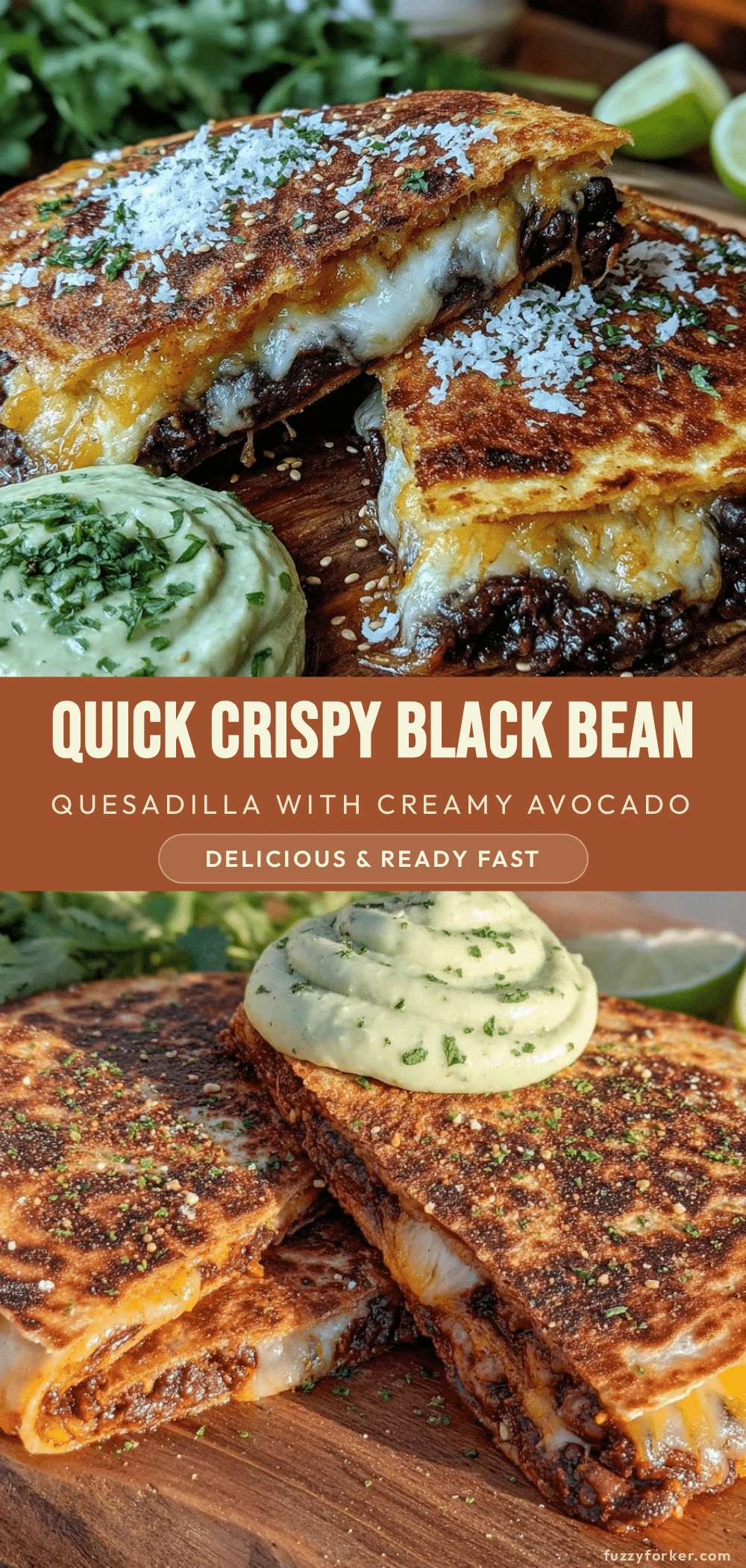 quick crispy black bean quesadilla recipe