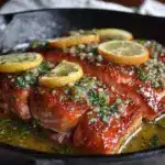 quick crispy lemon butter salmon filet - featured image