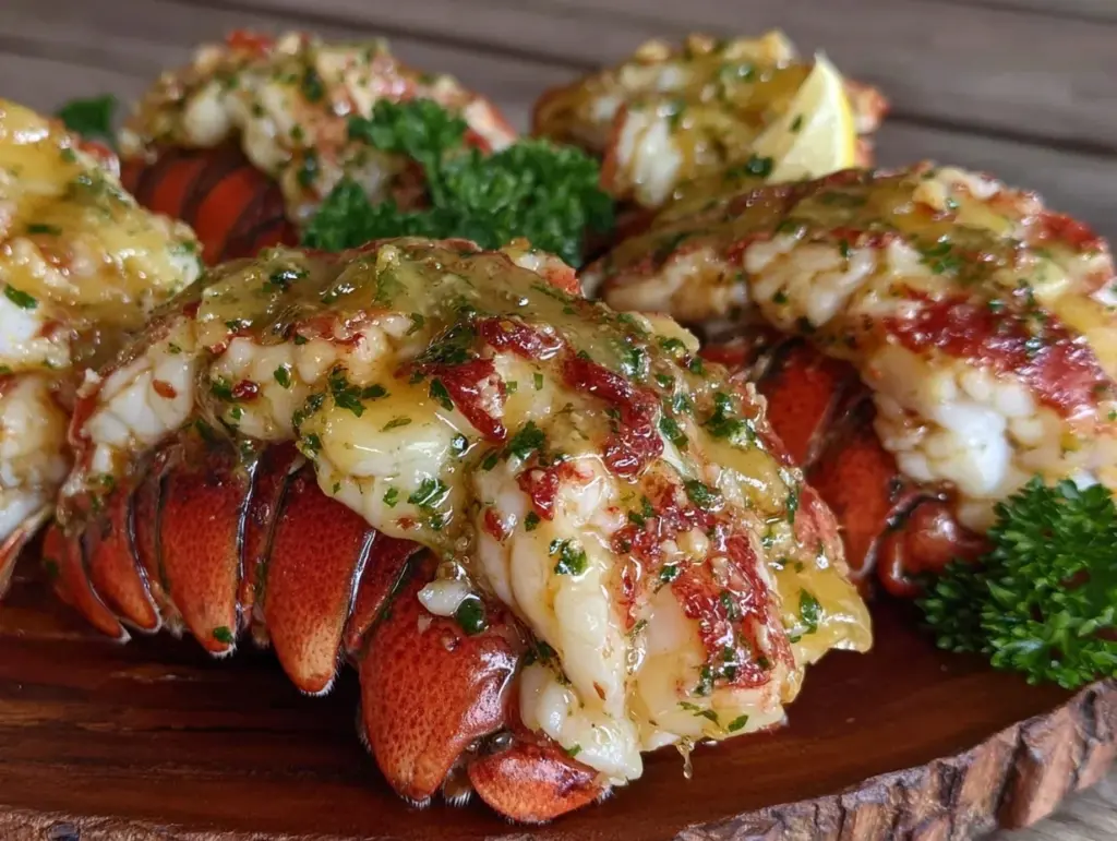 quick garlic butter lobster tails - featured image