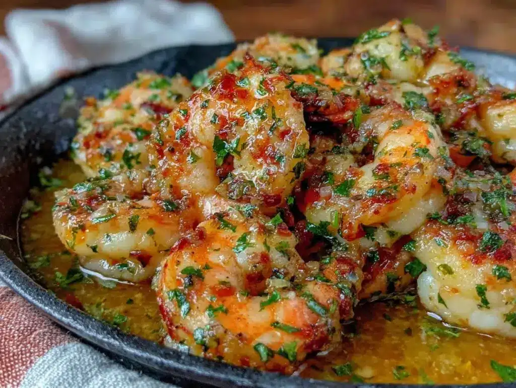 quick garlic butter shrimp - featured image