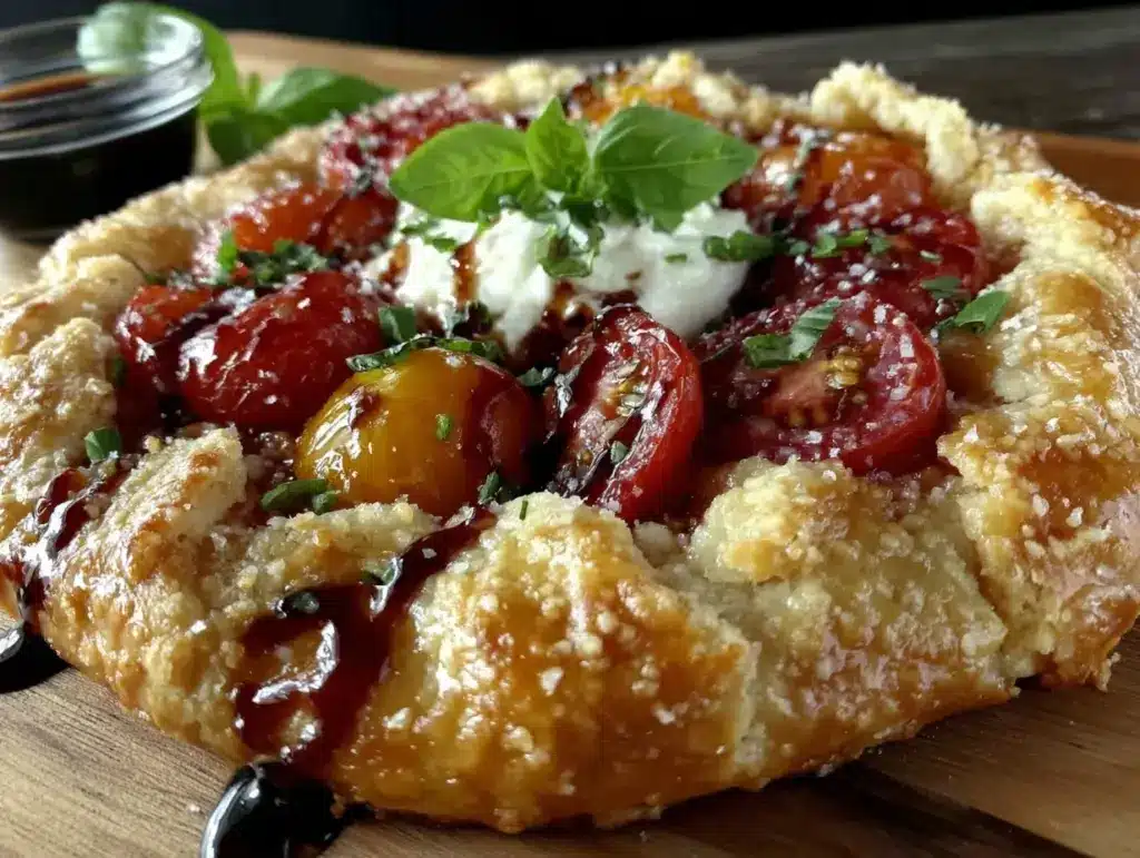 rustic heirloom tomato galette - featured image