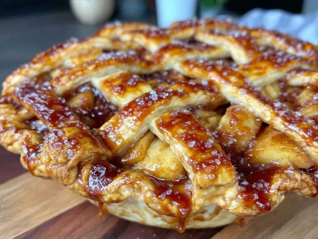 salted caramel apple pie recipe - featured image