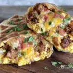 savory loaded breakfast burrito - featured image