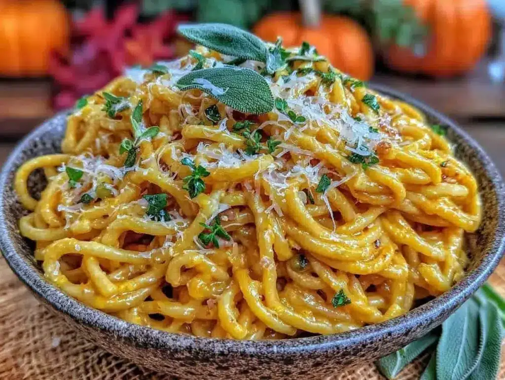 savory pumpkin pasta - featured image