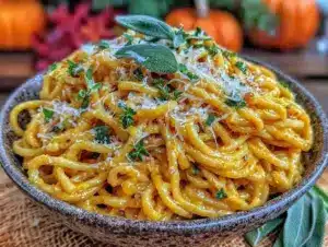 savory pumpkin pasta - featured image