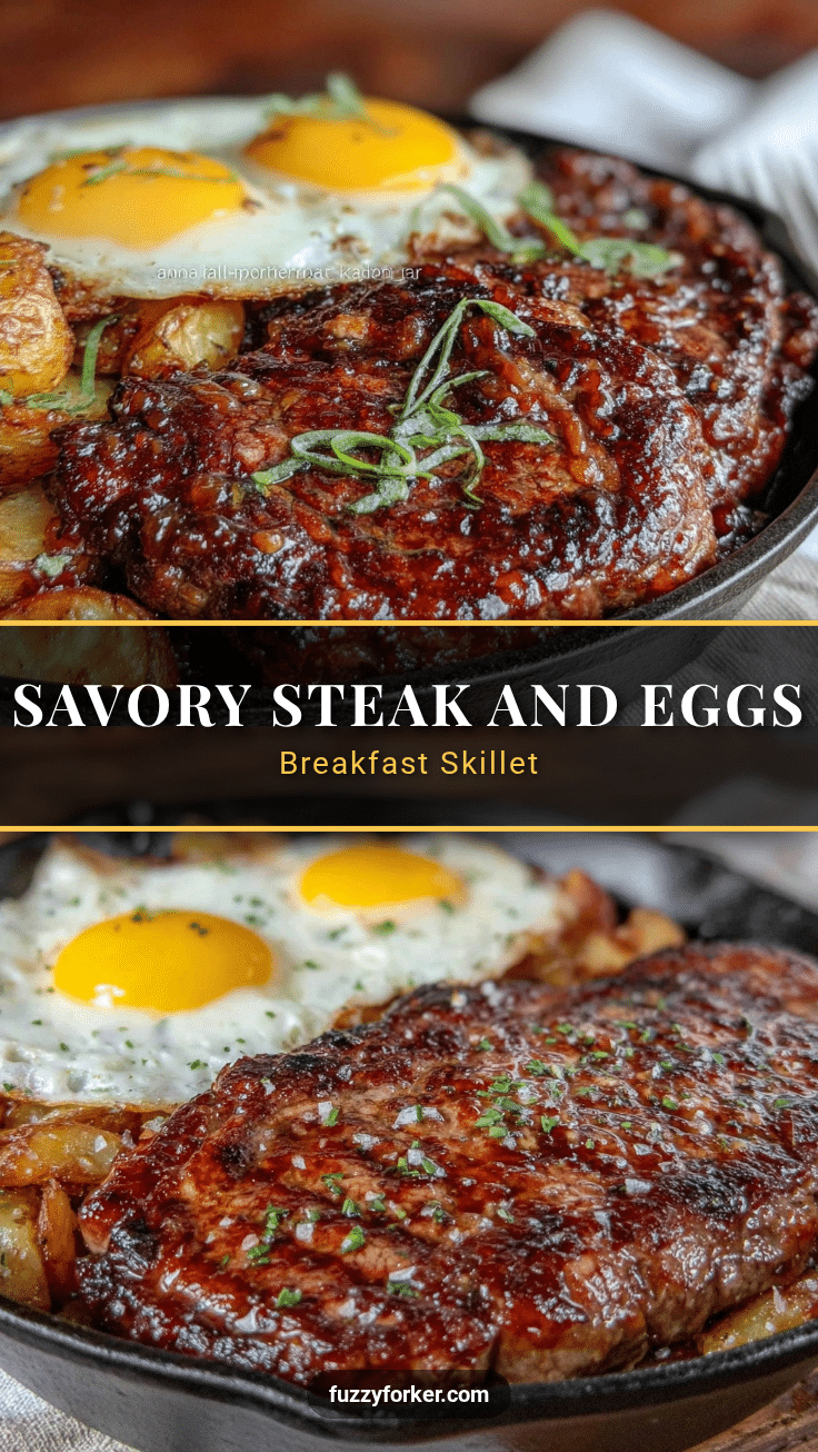savory steak and eggs breakfast skillet recipe