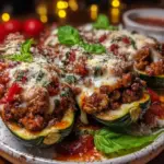 savory stuffed zucchini boats - featured image