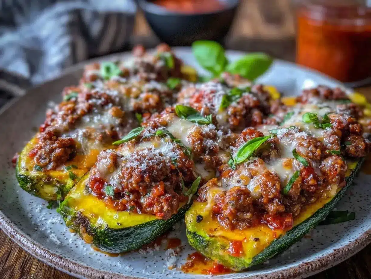 savory stuffed zucchini boats preparation steps