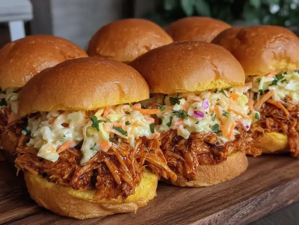 smoked pulled chicken sliders - featured image