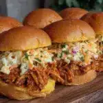 smoked pulled chicken sliders - featured image