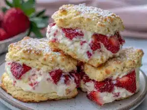strawberry shortcake ice cream sandwiches - featured image