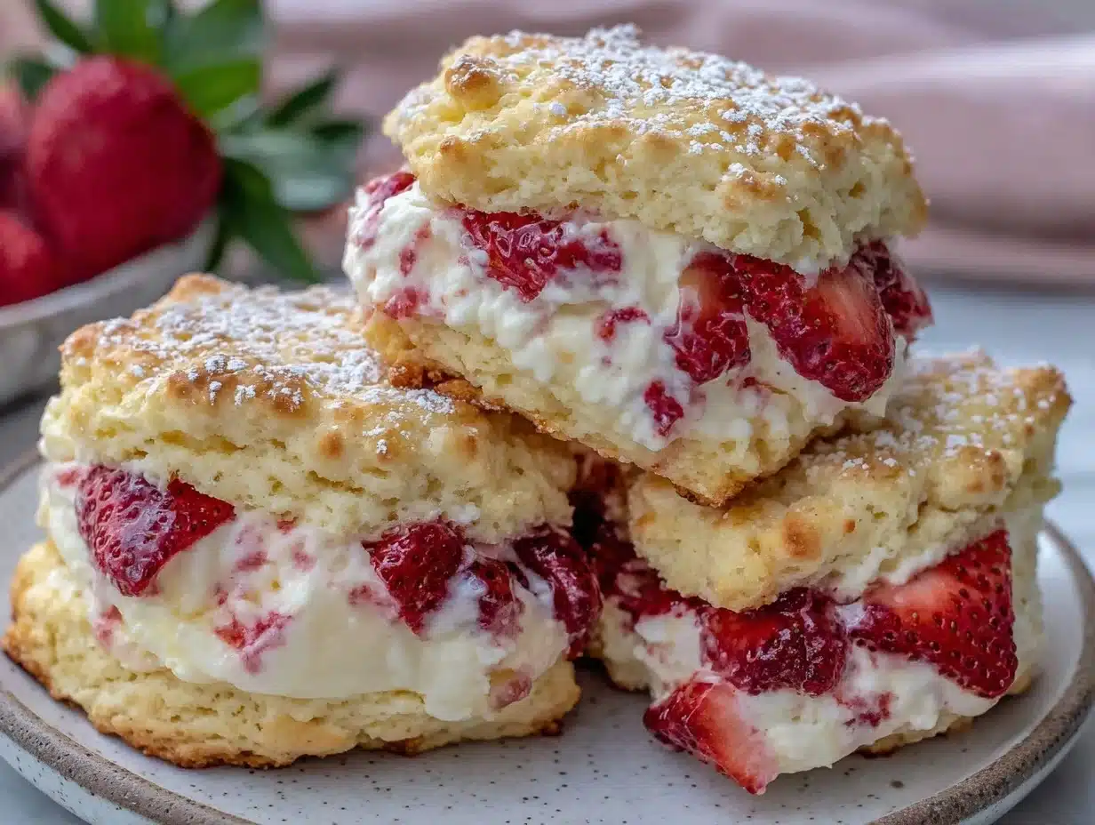 strawberry shortcake ice cream sandwiches - featured image